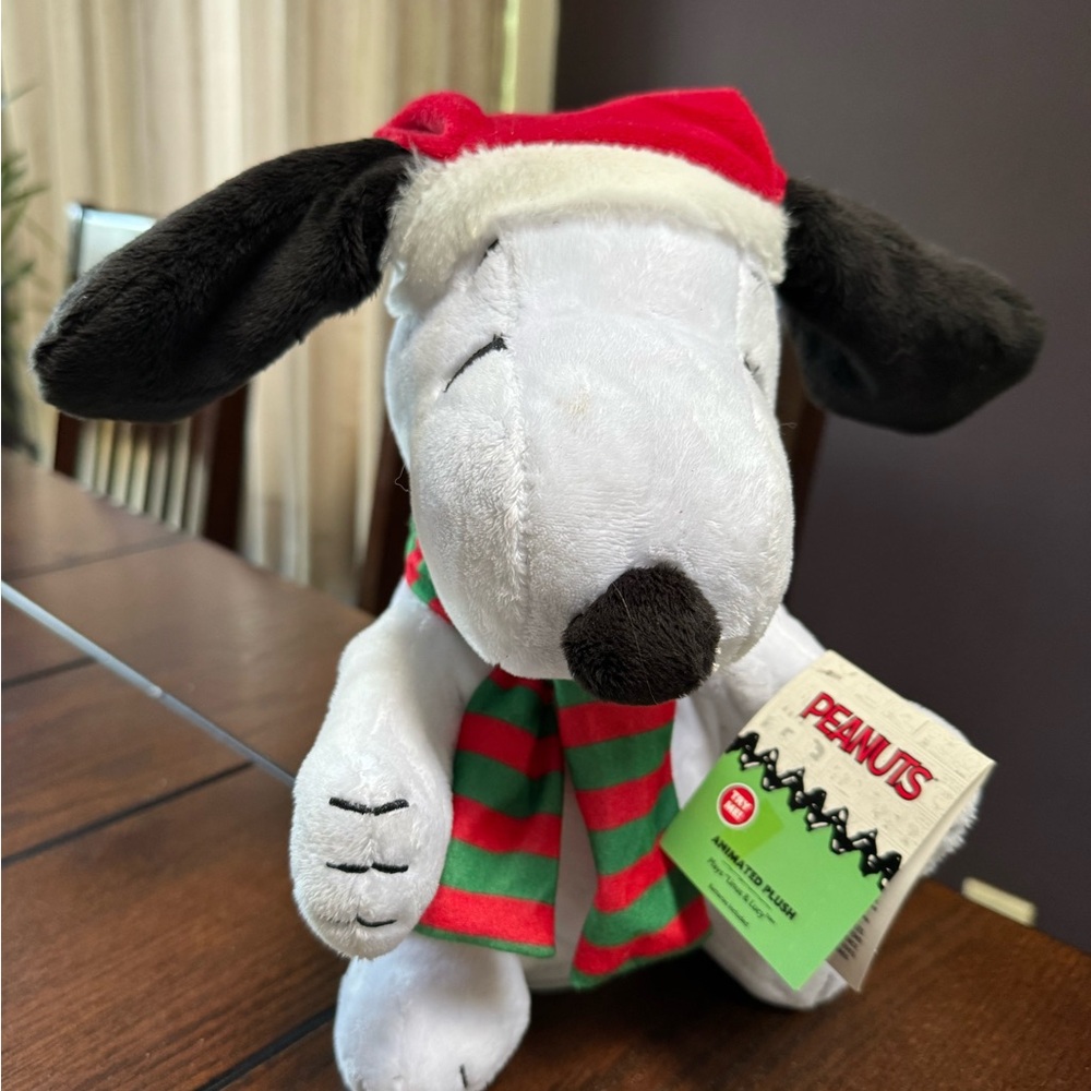 Peanuts Snoopy Festive Dog Toy - Red, Green, Black, and White